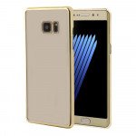 Wholesale Galaxy Note FE / Note Fan Edition / Note 7 Crystal Clear Electroplate Hybrid Soft Case (Black)